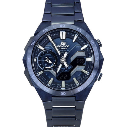 Casio Edifice Windflow Analog Digital Cool Blue Edition Smartphone Link Blaues Zifferblatt Solar ECB-2200CB-2 100M Herrenuhr