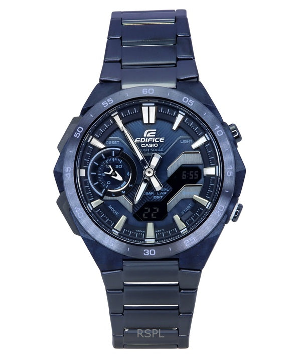 Casio Edifice Windflow Analog Digital Cool Blue Edition Smartphone Link Blaues Zifferblatt Solar ECB-2200CB-2 100M Herrenuhr