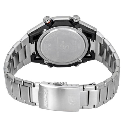 Casio Edifice Analog Digital Smartphone Link Edelstahl Schwarzes Zifferblatt Solar ECB-2300D-1A 100M Herrenuhr