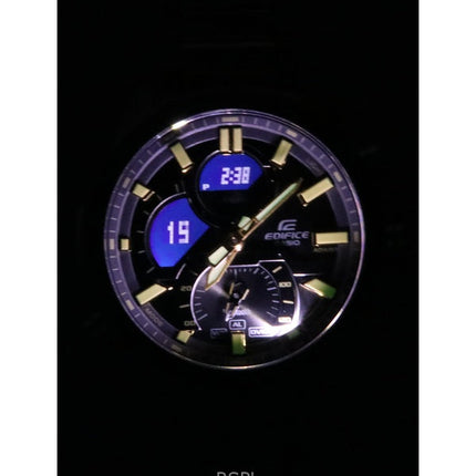 Casio Edifice Analog-Digital-Smartphone-Link Edelstahl schwarzes Zifferblatt Quarz ECB-30DB-1A9 100M Herrenuhr