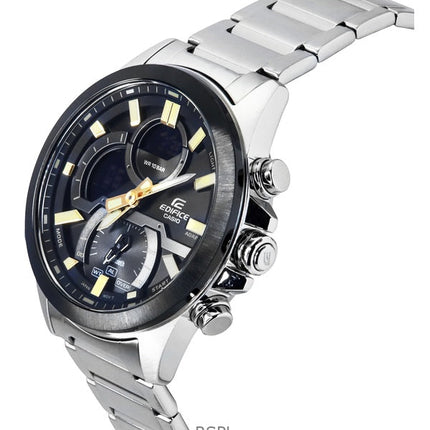 Casio Edifice Analog-Digital-Smartphone-Link Edelstahl schwarzes Zifferblatt Quarz ECB-30DB-1A9 100M Herrenuhr
