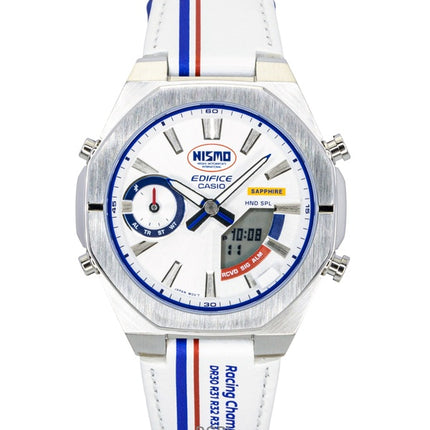 Casio Edifice Analog Digital NISMO Heritage Edition Smartphone Link Silbernes Zifferblatt Quarz ECB-S10NIS-7A 100M Herrenuhr