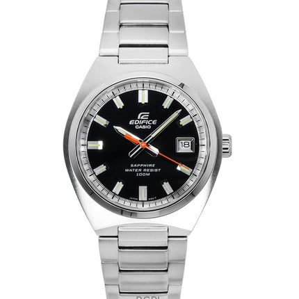 Casio Edifice Analog Edelstahl Schwarzes Zifferblatt Quarz EFB-109D-1AV 100M Herrenuhr