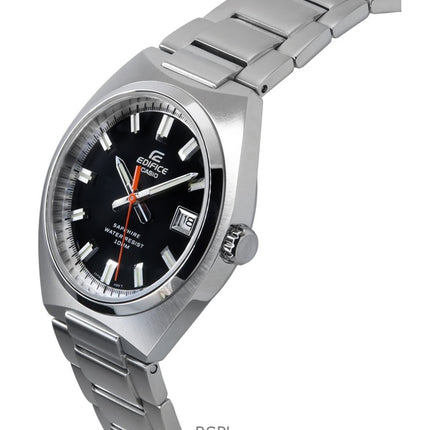 Casio Edifice Analog Edelstahl Schwarzes Zifferblatt Quarz EFB-109D-1AV 100M Herrenuhr