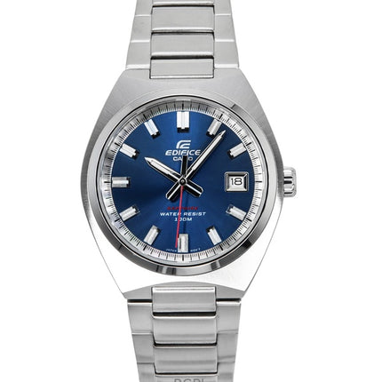 Casio Edifice Analog Edelstahl Blaues Zifferblatt Quarz EFB-109D-2AV 100M Herrenuhr