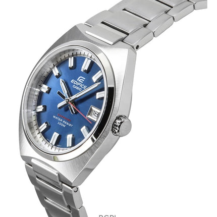 Casio Edifice Analog Edelstahl Blaues Zifferblatt Quarz EFB-109D-2AV 100M Herrenuhr