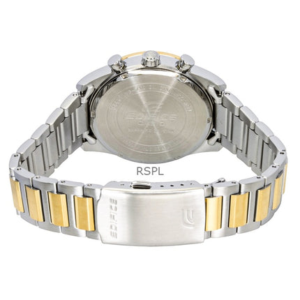 Casio Edifice Analog-Chronograph Zweifarbig Edelstahl Schwarzes Zifferblatt Quarz EFB-710SG-1AV 100M Herrenuhr