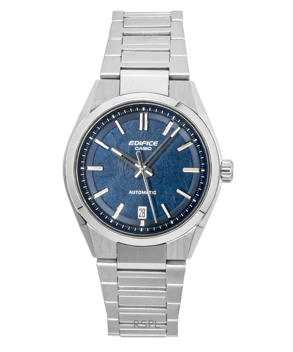 Casio Edifice Analog Edelstahl Geschmiedetes Carbon Blaues Zifferblatt Automatik EFK-100D-2A 100M Herrenuhr