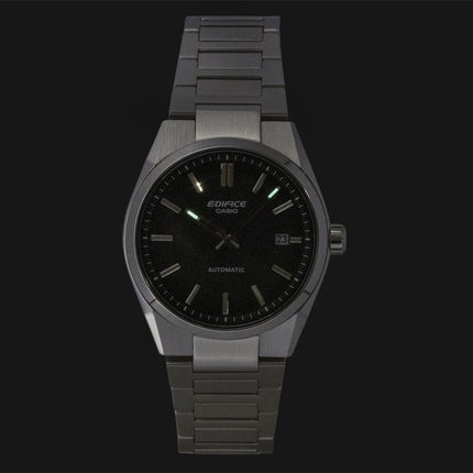 Casio Edifice Analog Edelstahl Schwarzes Zifferblatt Automatik EFK-110D-1A 100M Herrenuhr