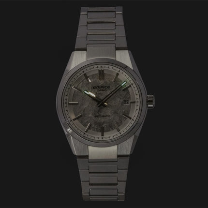 Casio Edifice Analog Edelstahl Silbernes Zifferblatt Automatik EFK-110D-7A 100M Herrenuhr