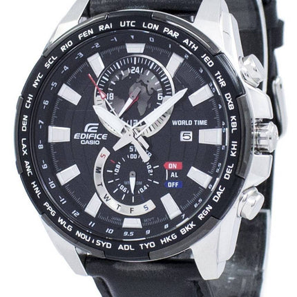 Casio Edifice Welt Zeit Quarz EFR-550L-1AV EFR550L-1AV Herrenuhr