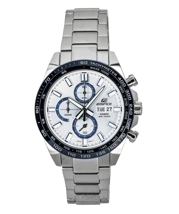 Casio Edifice Analog Chronograph Stainless Steel Silver Dial Quartz EFR-574DE-7AV 100M Men's Watch