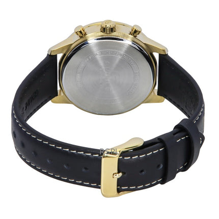 Casio Edifice Analog Chronograph Lederarmband Grünes Zifferblatt Quarz EFR-575CL-3A 100M Herrenuhr