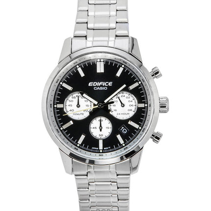 Casio Edifice Analog Chronograph Edelstahl Schwarzes Zifferblatt Quarz EFR-575D-1A 100M Herrenuhr