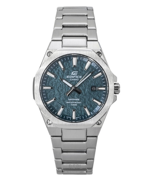 Casio Edifice Analog Edelstahl Grünes Zifferblatt Quarz EFR-S108DE-3AV 100M Herrenuhr