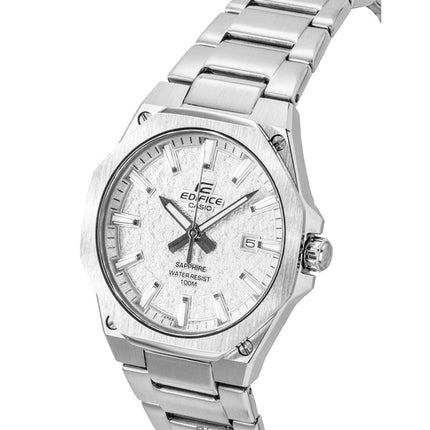 Casio Edifice Analog Edelstahl Silber Zifferblatt Quarz EFR-S108DE-8AV 100M Herrenuhr