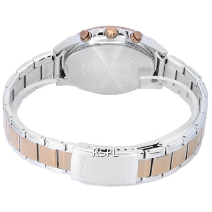 Casio Edifice Schwarzes Zifferblatt Two Tone Quartz EFR-S572GS-1A EFRS572GS-1 100M Herrenuhr