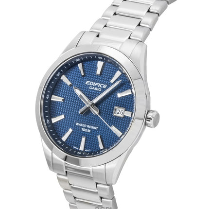 Casio Edifice Analog Edelstahl Blaues Zifferblatt Quarz EFV-160D-2A 100M Herrenuhr