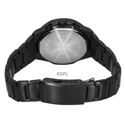 Casio Edifice Standard Analog Chronograph Edelstahl schwarzes Zifferblatt Quarz EFV-640DC-1AV 100M Herrenuhr