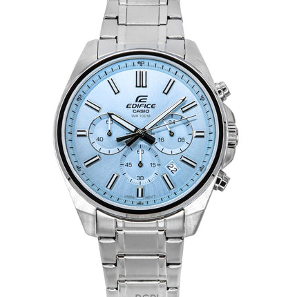 Casio Edifice Analog Standard Chronograph Hellblaues Zifferblatt Quarz EFV-650D-2BV 100M Herrenuhr