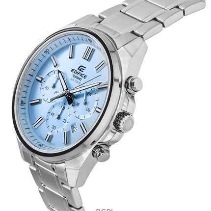 Casio Edifice Analog Standard Chronograph Hellblaues Zifferblatt Quarz EFV-650D-2BV 100M Herrenuhr