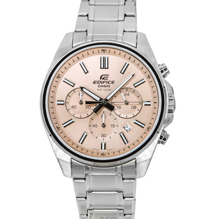 Casio Edifice Analog Standard Chronograph Rosa Zifferblatt Quarz EFV-650D-4AV 100M Herrenuhr