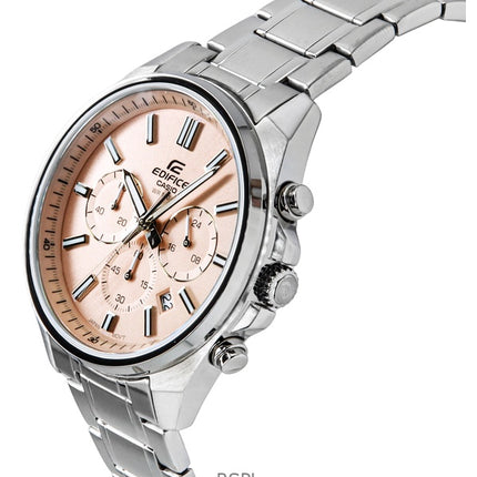Casio Edifice Analog Standard Chronograph Rosa Zifferblatt Quarz EFV-650D-4AV 100M Herrenuhr