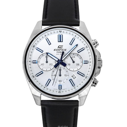 Casio Edifice Analog Standard Chronograph Weißes Zifferblatt Quarz EFV-650L-7AV 100M Herrenuhr