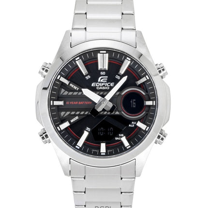 Casio Edifice Analog Digital Edelstahl Schwarzes Zifferblatt Quarz EFV-C120D-1A4 100M Herrenuhr