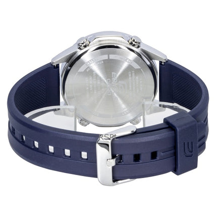 Casio Edifice Analog-Digital Herrenuhr mit Harzarmband, schwarzem Zifferblatt und Quarzwerk (EFV-C120P-1A2, wasserdicht bis 100 m)