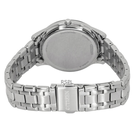 Citizen Elegance Damenuhr aus Edelstahl mit weißem Zifferblatt und Eco-Drive-Antrieb EM0411-71A