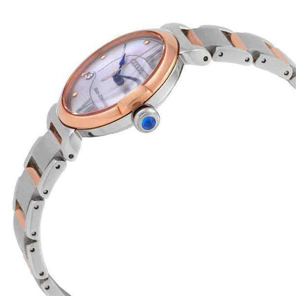 Citizen L-Serie Diamant-Akzent zweifarbige Damenuhr aus Edelstahl mit Perlmutt-Zifferblatt Eco-Drive EM1074-82D