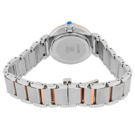 Citizen L-Serie Diamant-Akzent zweifarbige Damenuhr aus Edelstahl mit Perlmutt-Zifferblatt Eco-Drive EM1074-82D