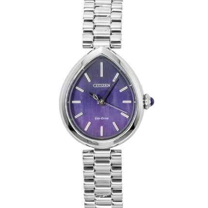 Citizen L Rainell Analog Edelstahl Lila Zifferblatt Eco-Drive EM1200-55X Damenuhr