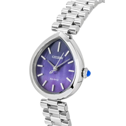 Citizen L Rainell Analog Edelstahl Lila Zifferblatt Eco-Drive EM1200-55X Damenuhr