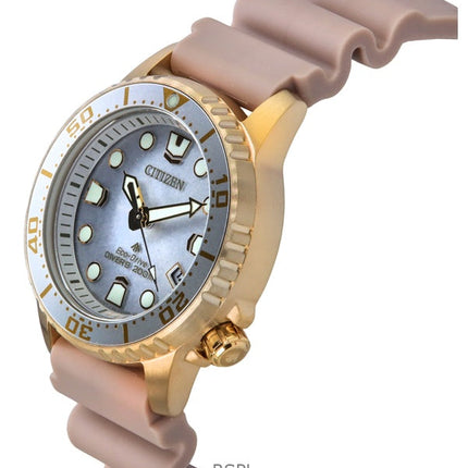 Citizen Promaster Dive Polyurethan-Armband silbernes Zifferblatt Eco-Drive EO2023-00A 200M Damenuhr