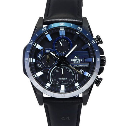 Casio Edifice Nighttime Drive Series Analog-Chronograph schwarzes Zifferblatt Solar EQS-940NL-1A 100M Herrenuhr