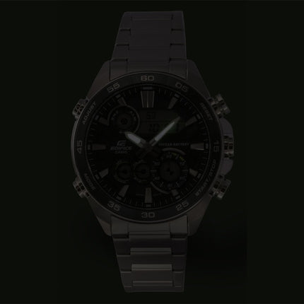Casio Edifice Analog Digital Edelstahl Grünes Zifferblatt Quarz ERA-130D-3A 100M Herrenuhr