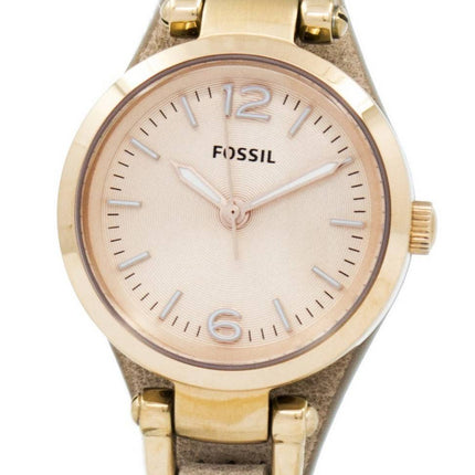 Fossil Georgien Mini Rose Dial Sand Leder Armband ES3262 Damenuhr