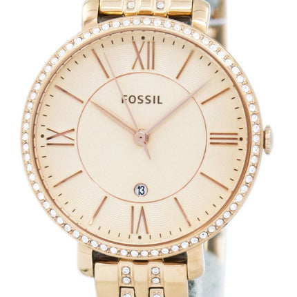 Fossil Jacqueline Quarz stieg Gold Kristallen Akzente ES3546 Damenuhr