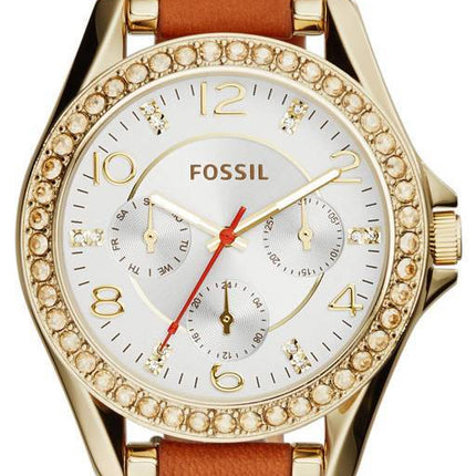 Fossil Riley Multifunktions Quarzkristalle Akzente ES3723 Damenuhr