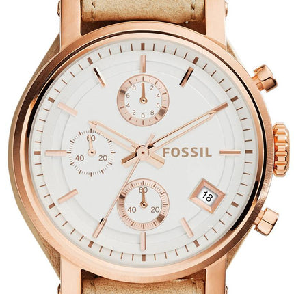 Fossil Original Freund Chronograph weisses Ziffernblatt ES3748 Damenuhr