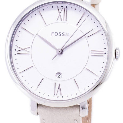 Fossil Jacqueline Quarz weisses Ziffernblatt ES3793 Damenuhr