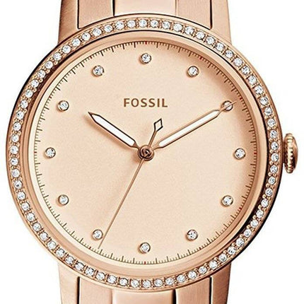 Fossilen Neely Quarz Diamant Akzent ES4288 Damenuhr