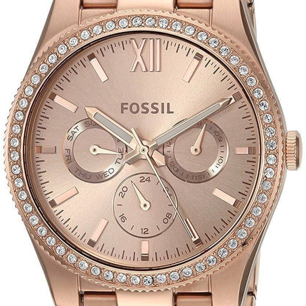 Fossilen Scarlette Multifunktions Quarz Diamant Akzent ES4315 Damenuhr
