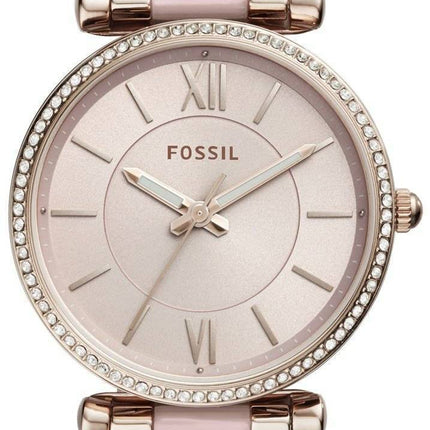 Fossilen Carlie Quarz Diamant Akzent ES4346 Damenuhr