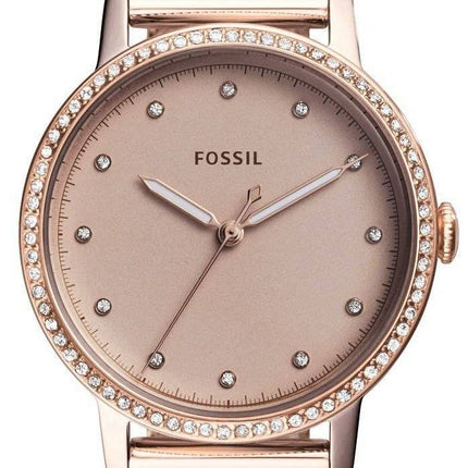 Fossilen Neely Quarz Diamant Akzent ES4364 Damenuhr