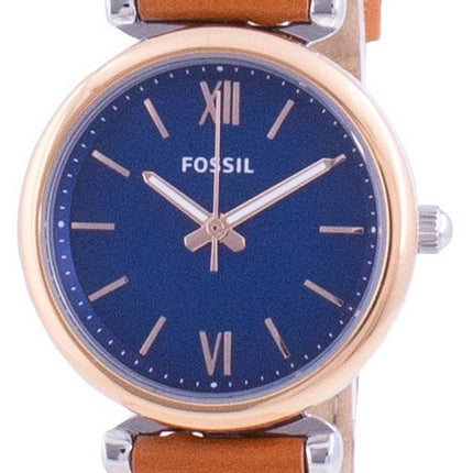 Fossilien Carlie Mini Blaues Zifferblatt Quarz ES4701 Damenuhr