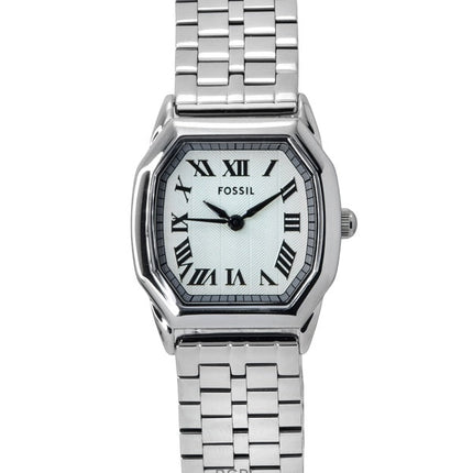 Fossil Harlow Edelstahl Creme Zifferblatt Quarz ES5363 Damenuhr