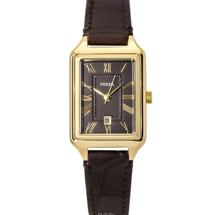 Fossil Raquel Lederarmband braunes Zifferblatt Quarz ES5367 Damenuhr